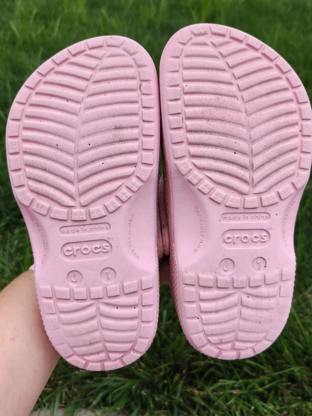 Crocs Girls Kids Pink Glitter Crocs Clogs Sandals Size J1 Size 1
